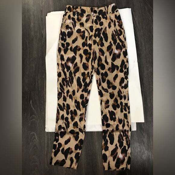 Nasty Gal So Fierce Leopard Pants 6 Dopamine Animal Print Mobwife Bratz Casua - Picture 2 of 7
